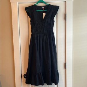 Vineyard Vines Marina Poplin Flutter-Sleeve Midi Dress - S - NWT